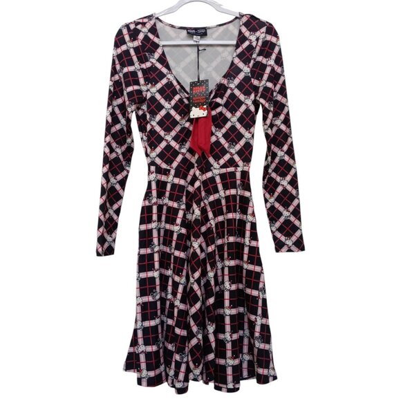 Unique Vintage x Hello Kitty Dress Christmas Size MEDIUM 6/8 New NWT - Picture 1 of 13